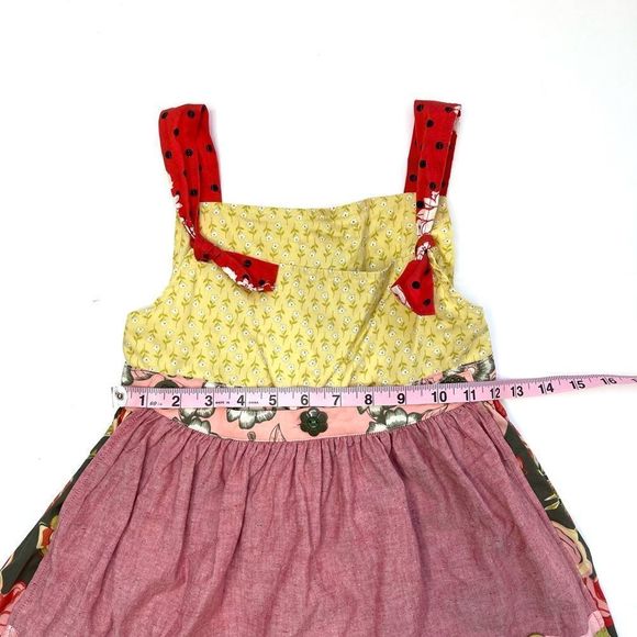 Matilda Jane Girls Serendipity Perfect Day Knot Pink Yellow Dress Size 8 - Picture 14 of 14